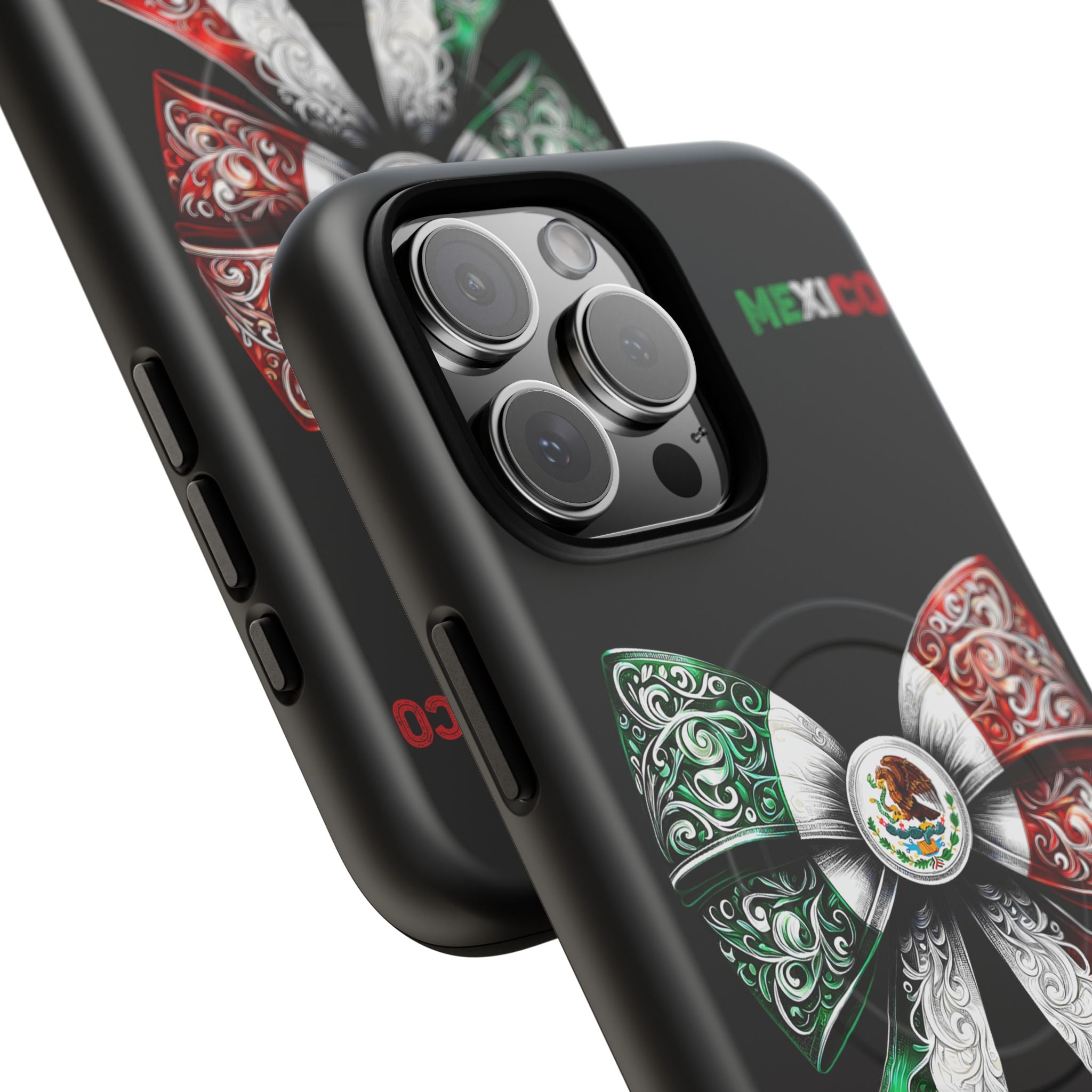 Mexican Flag Bow Tough Magnetic Phone Case — Patriotic Mexico iPhone Cover