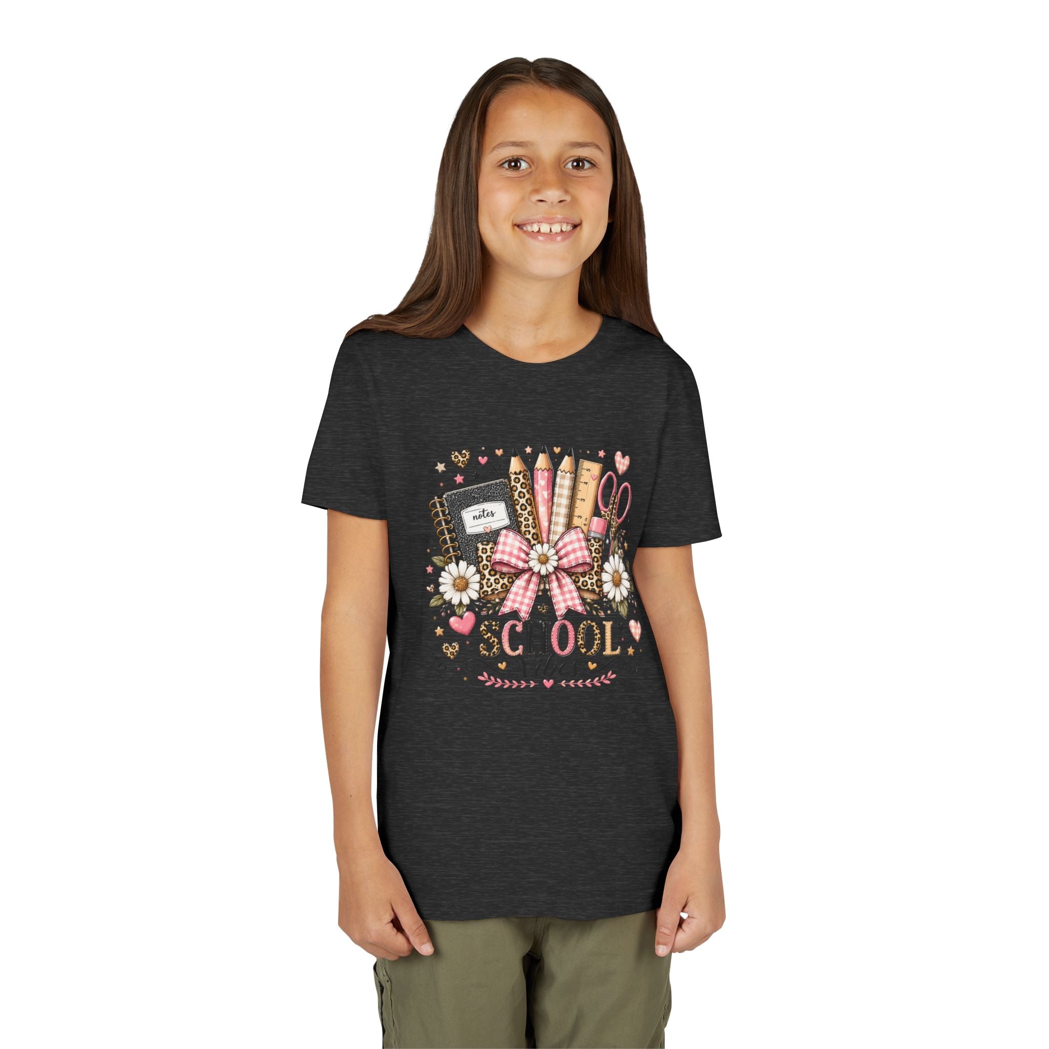 Youth Tee — "School Vibes" Back-to-School Graphic