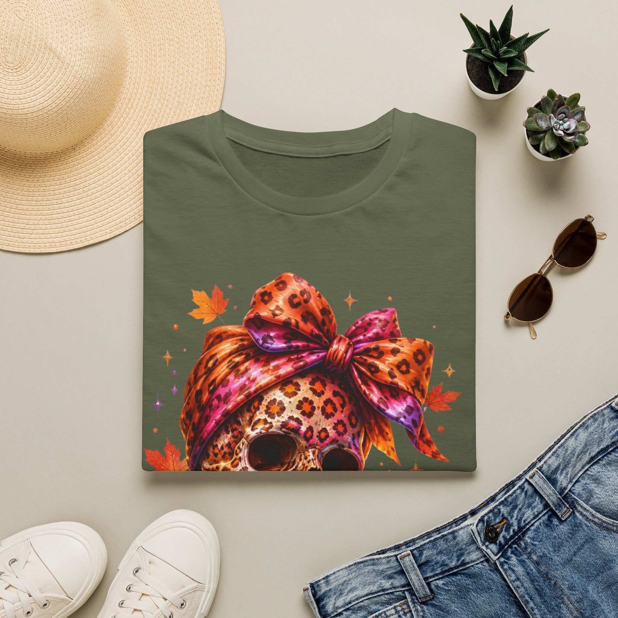 Spooky and Spicy Leopard Skull T-Shirt