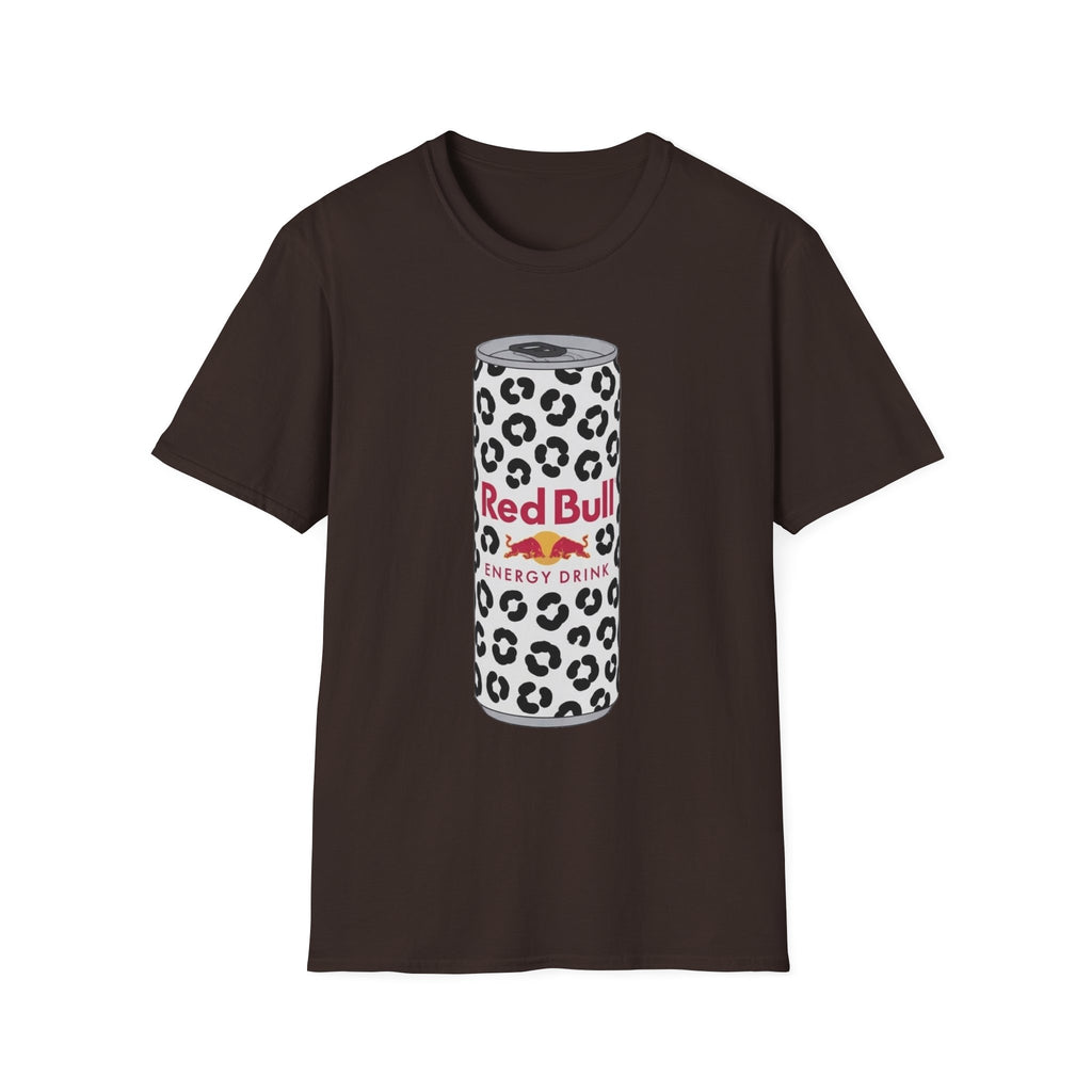 Red Bull Leopard Can T‑Shirt — Retro Energy Drink Graphic Tee