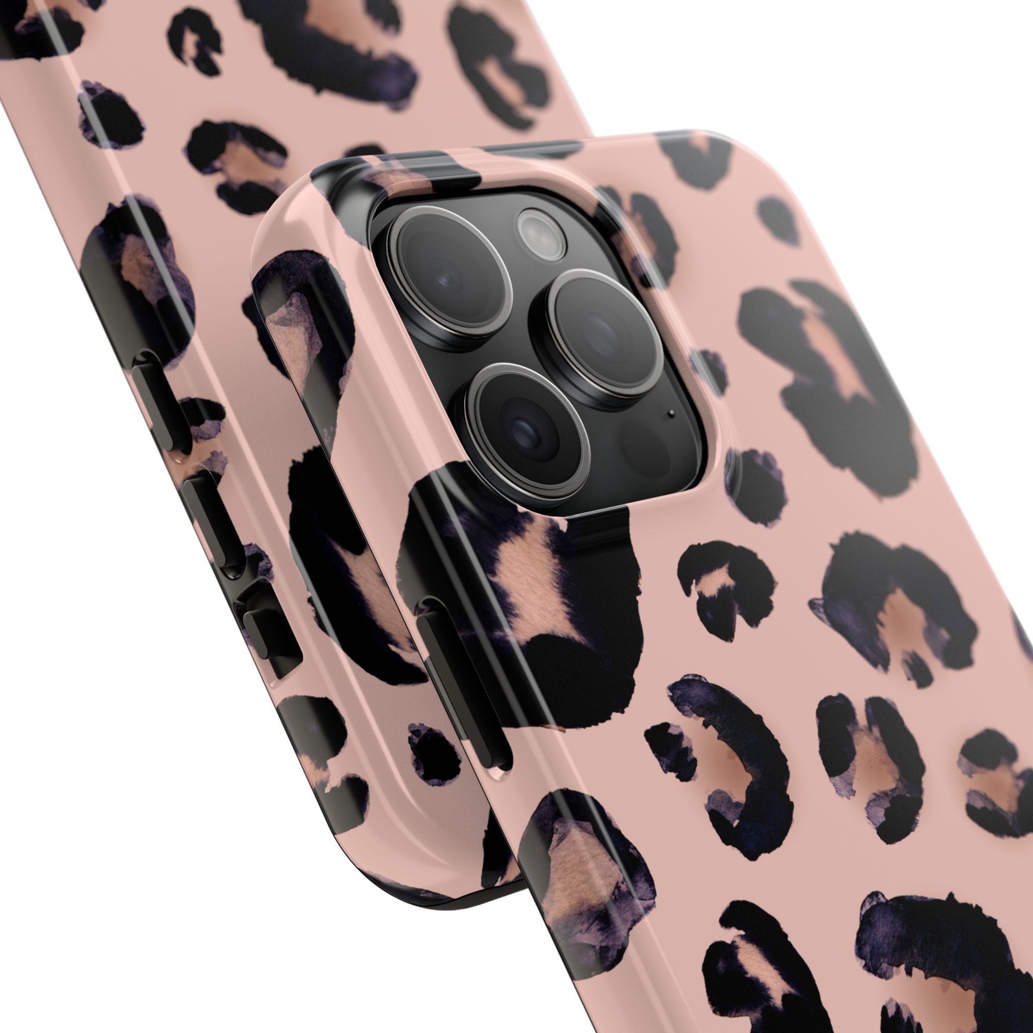Leopard Print Tough Phone Case — Pink Animal Print Protective Cover