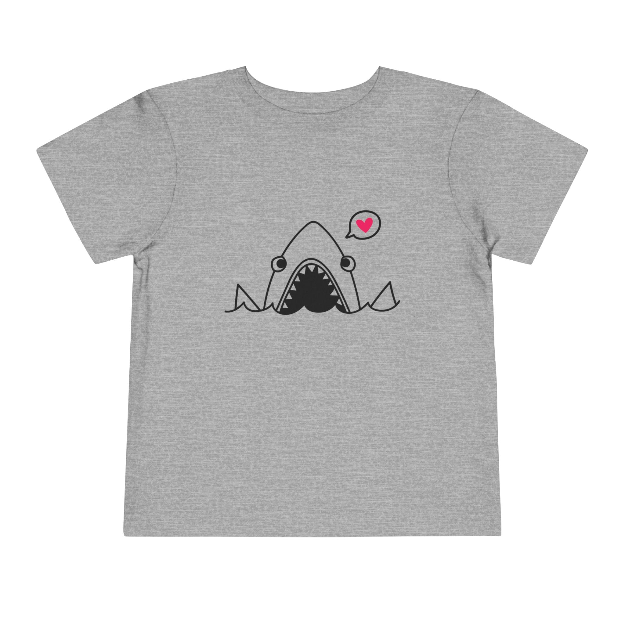 Cute Shark with Heart Toddler Tee | Baby Shark Graphic Shirt