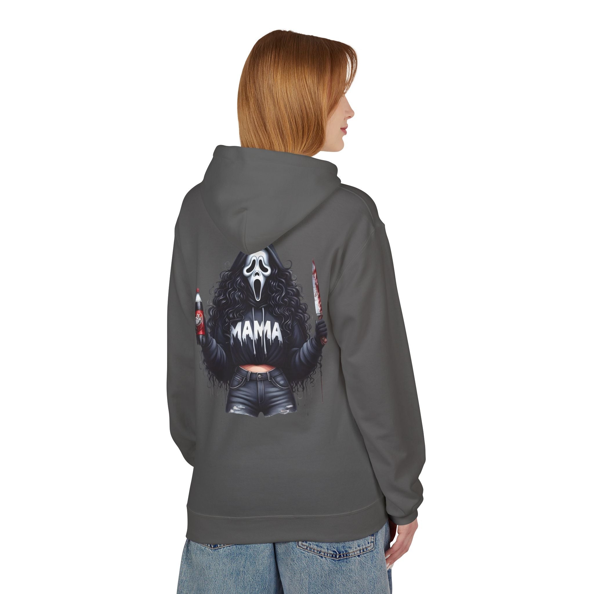 Horror Mama Hoodie — 'What's Your Favorite Scary Movie?' Graphic Hooded Sweatshirt