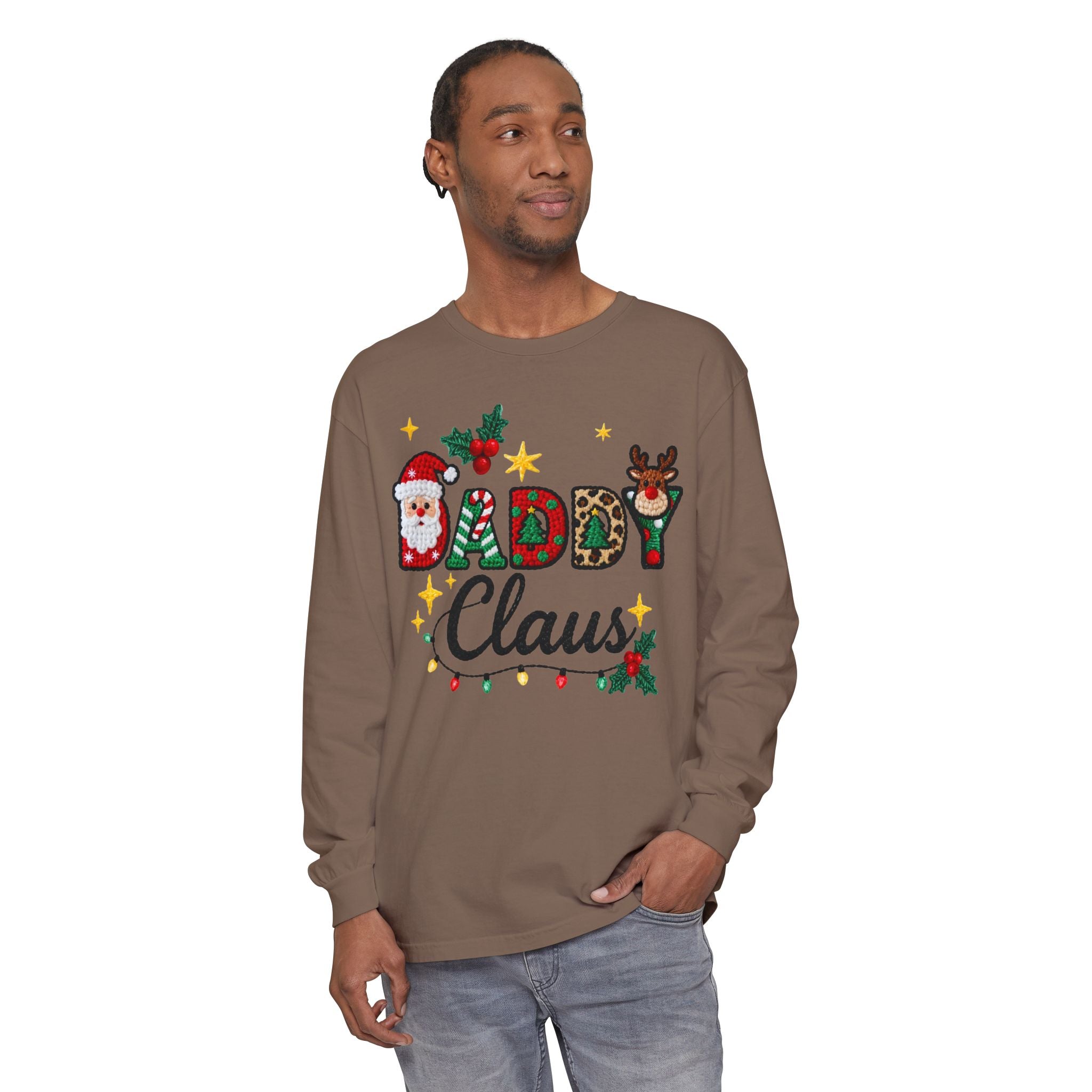 Daddy Claus Christmas Long Sleeve Tee