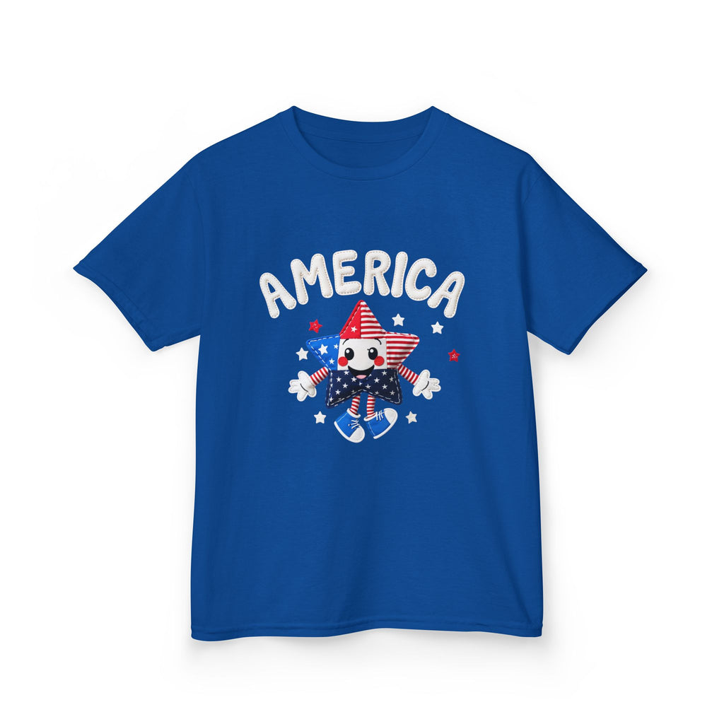 Kids Tee - Cute Patriotic Star 'America' Fourth of July Shirt
