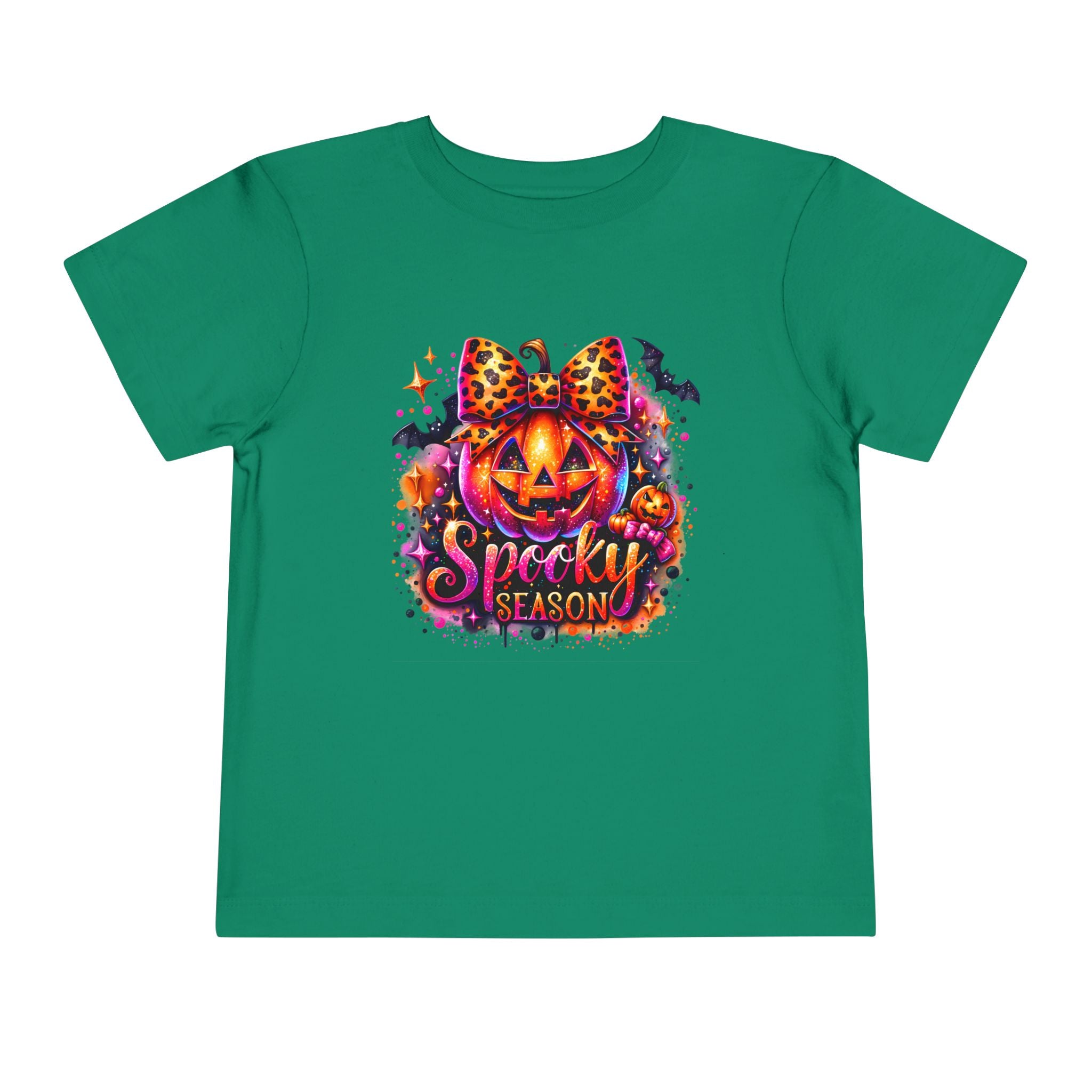 Toddler Tee — "Spooky Season" Pumpkin Bow Halloween Shirt