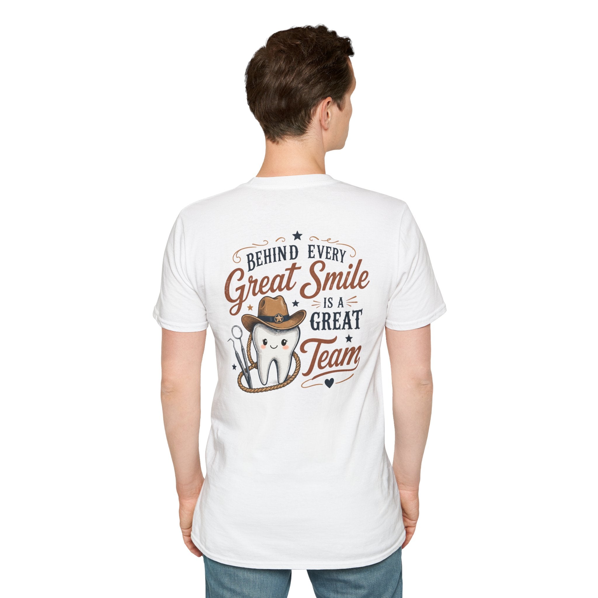Cowboy Tooth Tee — Cute Western Dental Graphic T-Shirt