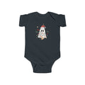 Baby Bodysuit — Cute Ghost in Santa Hat Holiday Onesie