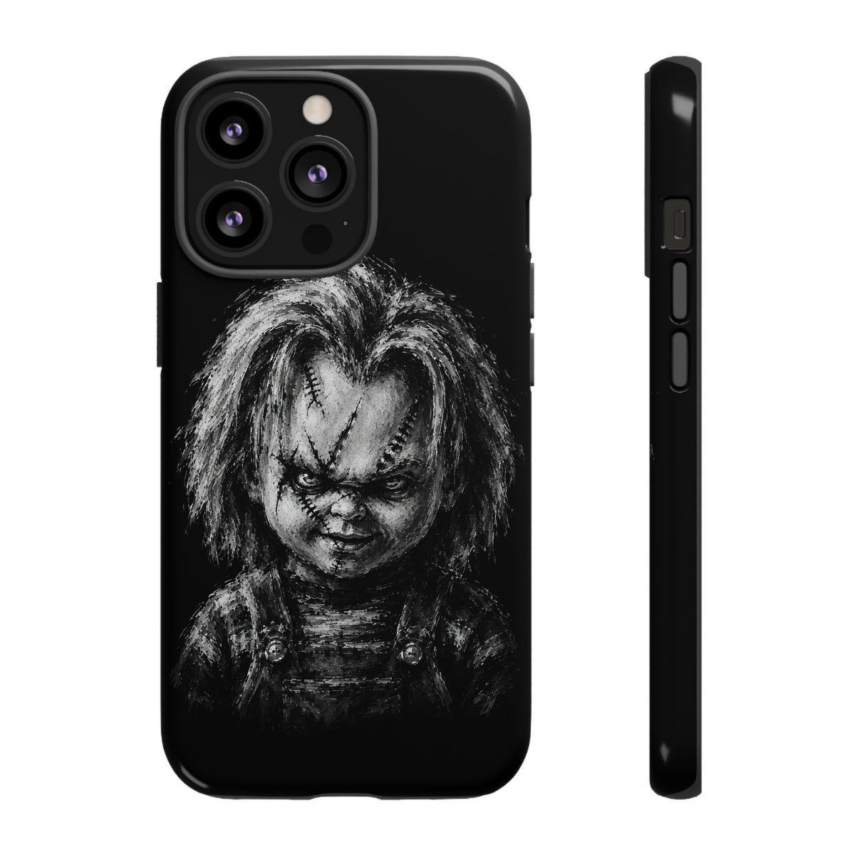 Horror Doll Phone Case - Chucky-Inspired Creepy Portrait Tough Case