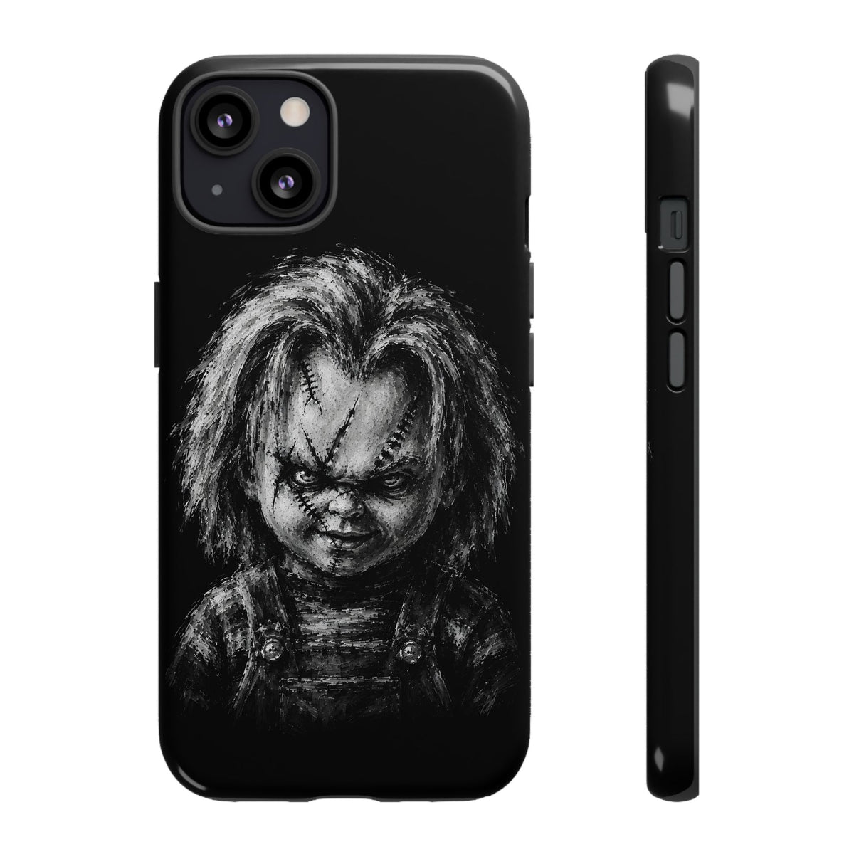 Horror Doll Phone Case - Chucky-Inspired Creepy Portrait Tough Case