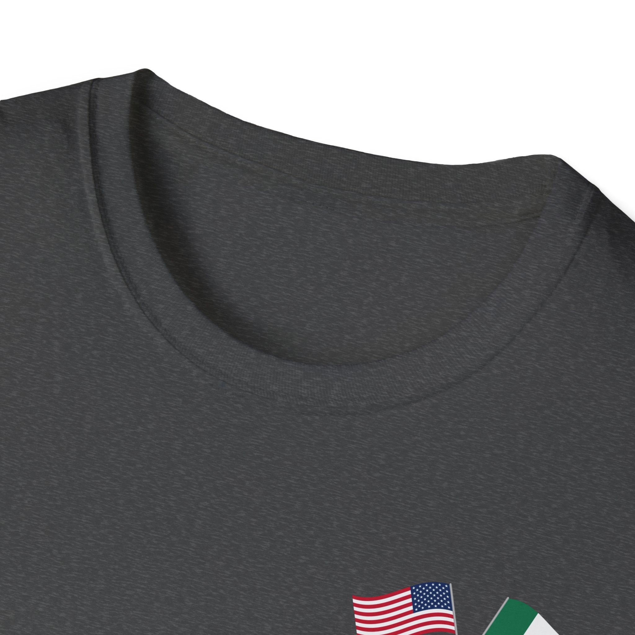 USA Mexico Flag T-Shirt — Small Crossed American & Mexican Flags Tee