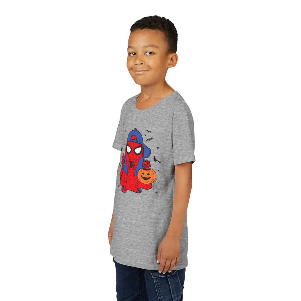 Kids Halloween Spider Superhero Tee – Cute Trick-or-Treat Pumpkin Design