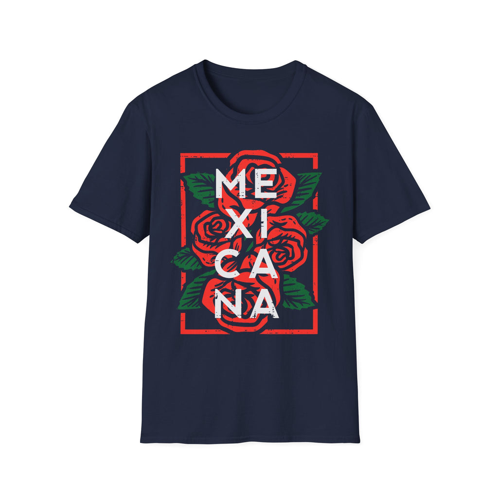 Mexicana Rose T-Shirt — Bold Floral Mexico Pride Tee