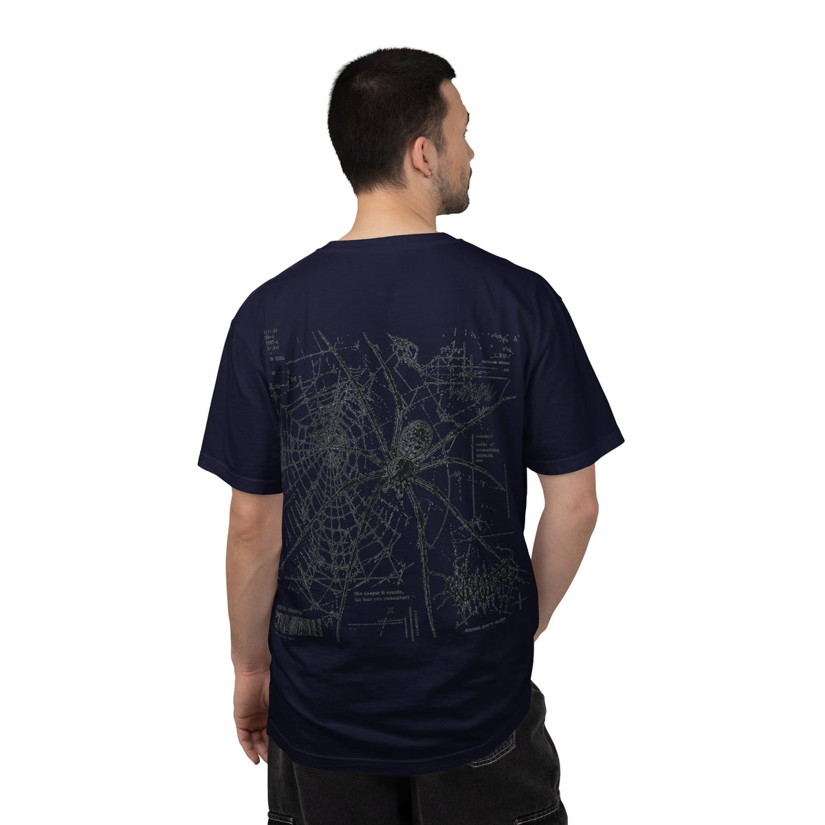 Spider Web Graphic T‑Shirt — Black Line Art Spiderback Tee