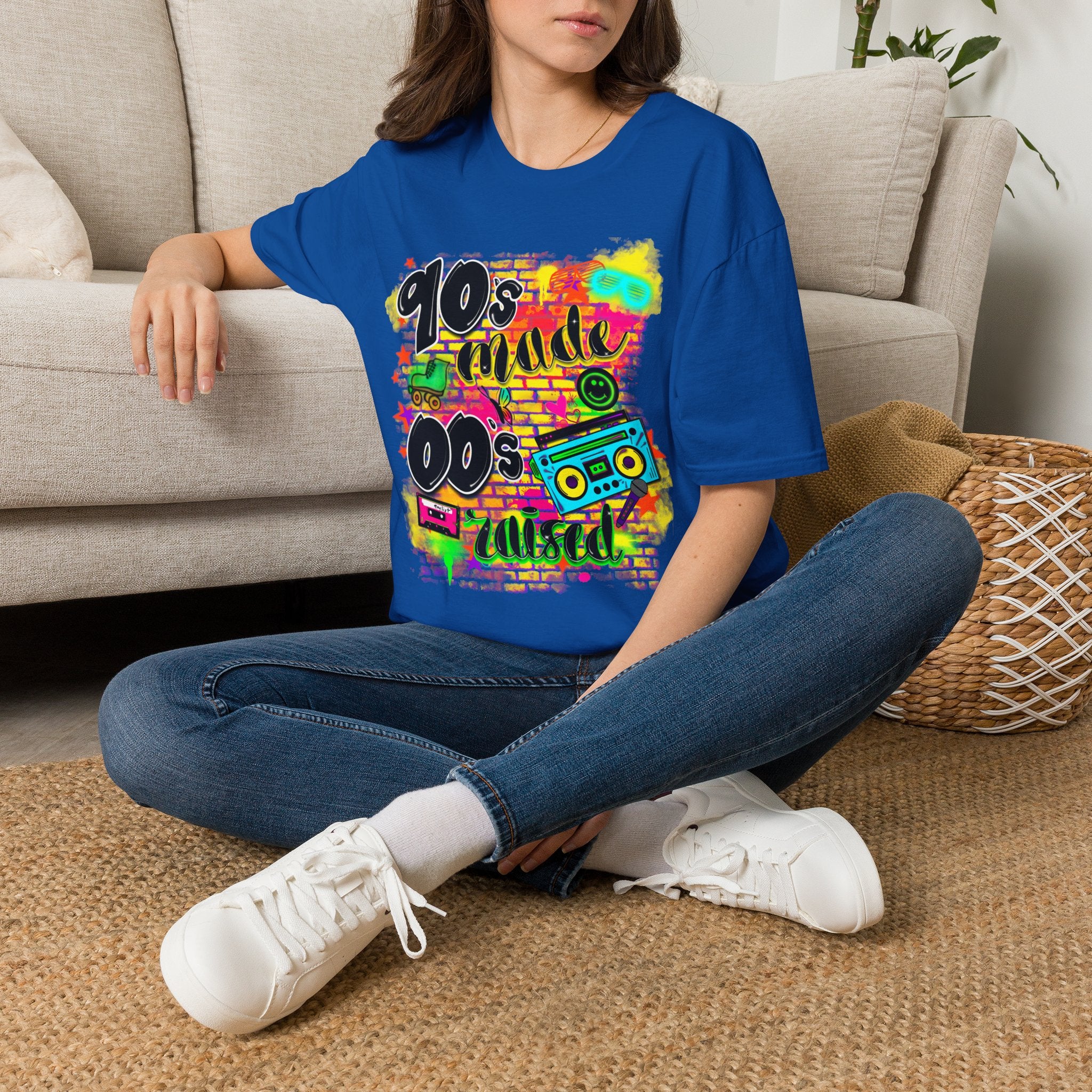 90s Vibes T-Shirt — '90s Made, 00s Raised' Retro Graffiti Tee