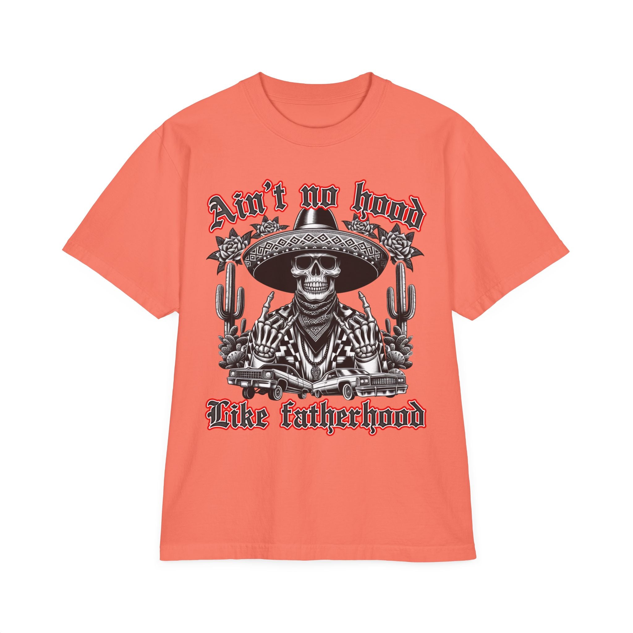 Fatherhood Skull T-Shirt — “Ain’t No Hood Like Fatherhood” Graphic Tee