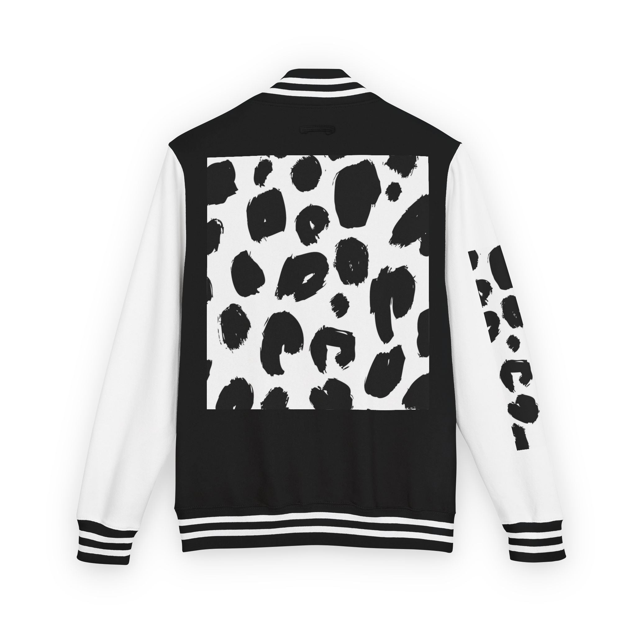 Leopard Patch Letterman Jacket