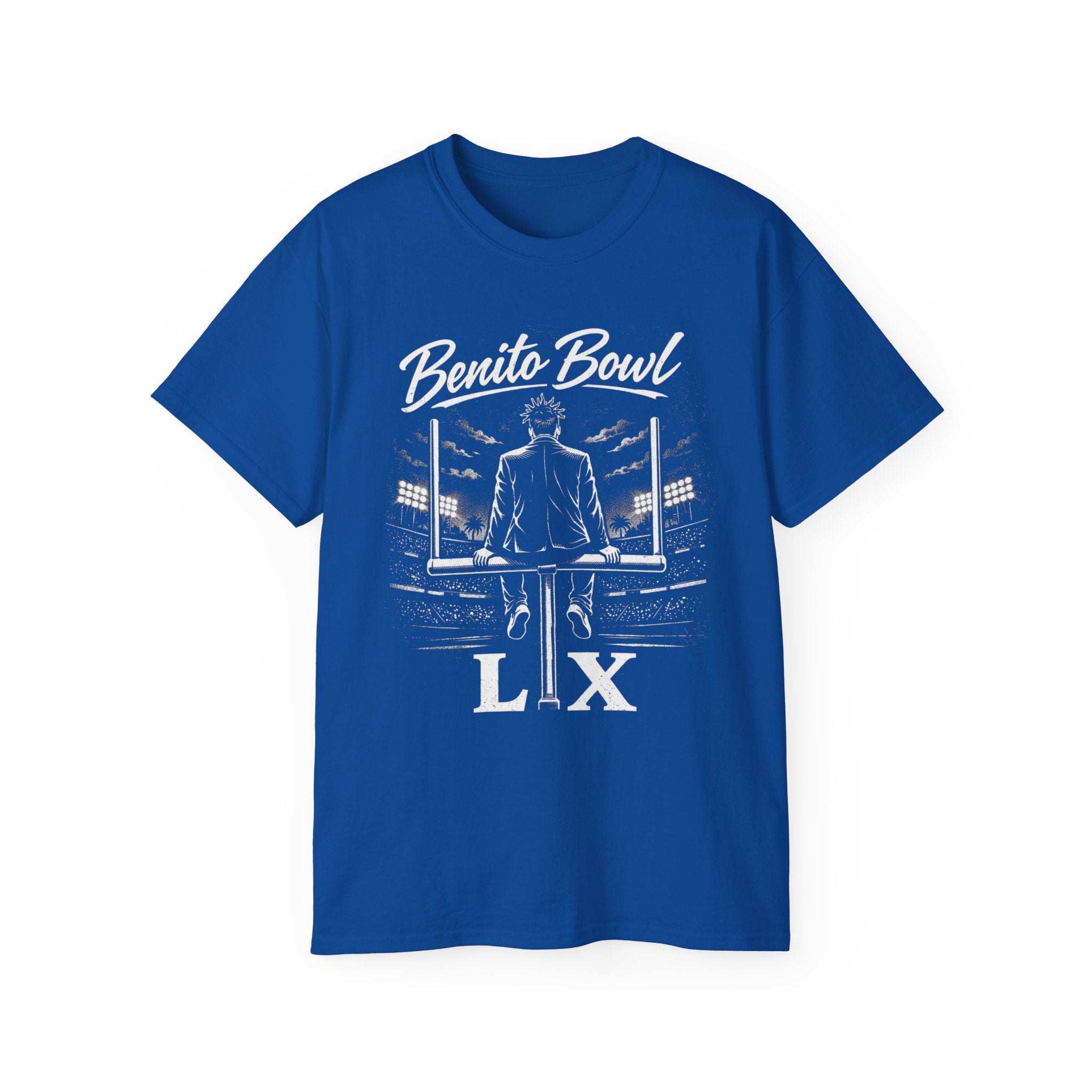 Benito Bowl LX Football T-Shirt — Vintage Stadium Coach Graphic Tee