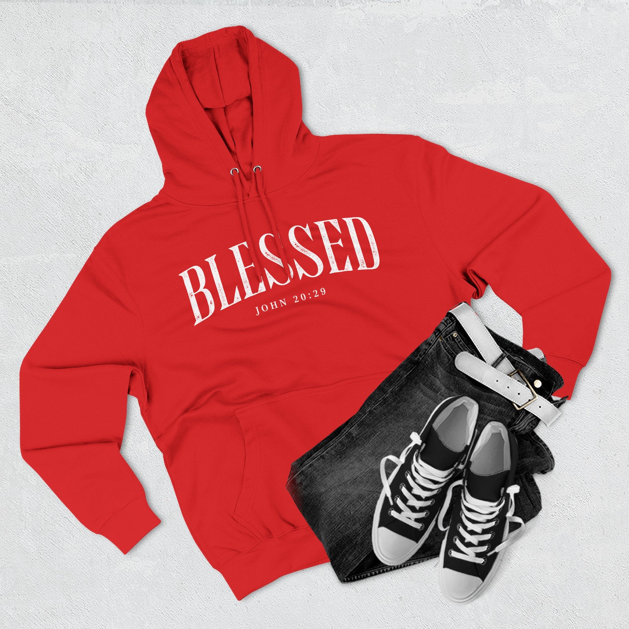 Blessed Fleece Hoodie — Cozy "BLESSED" Pullover for Faith & Everyday Comfort