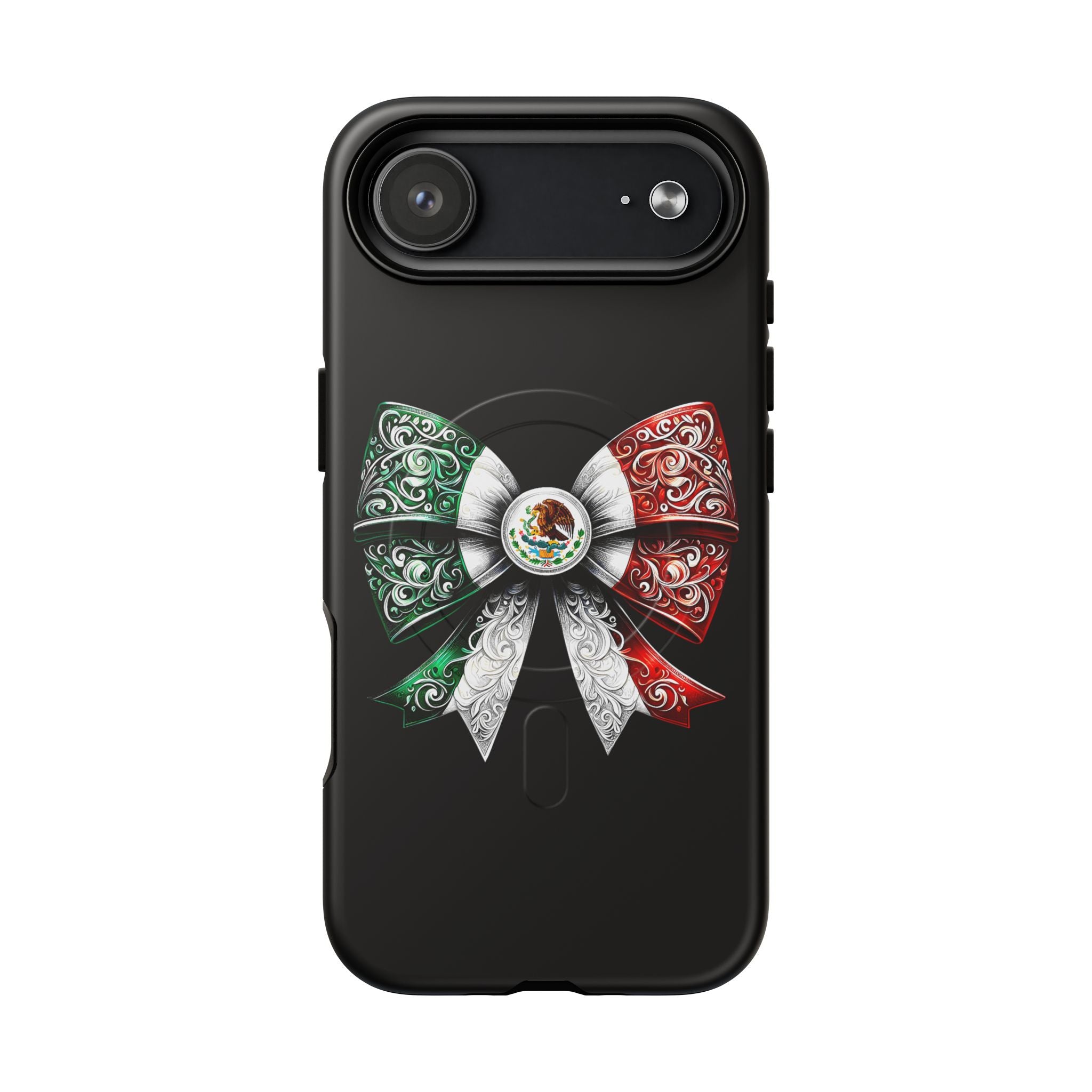 Mexican Flag Bow Tough Magnetic Phone Case — Patriotic Mexico iPhone Cover