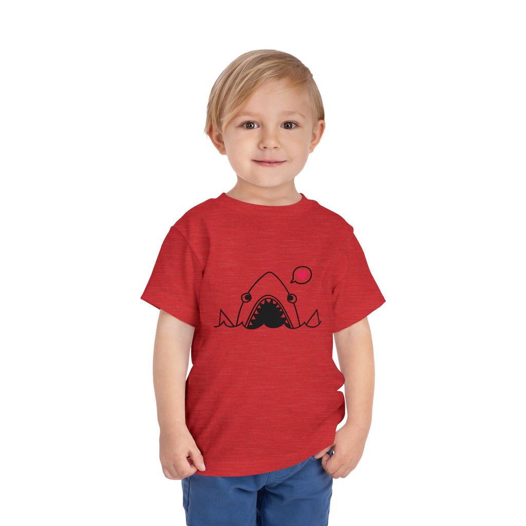 Cute Shark with Heart Toddler Tee | Baby Shark Graphic Shirt