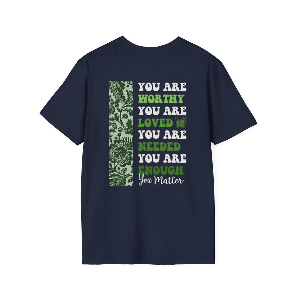 Mental Health Awareness T-Shirt — "It's Okay to Not Be Okay" with Green Ribbon