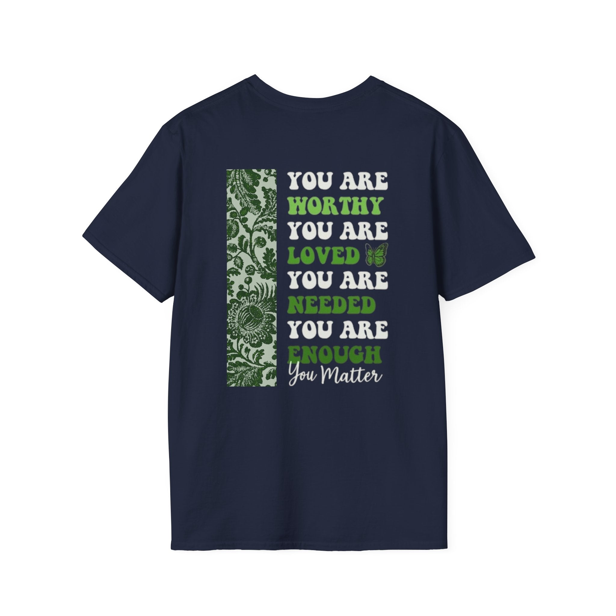 Mental Health Awareness T-Shirt — "It's Okay to Not Be Okay" with Green Ribbon