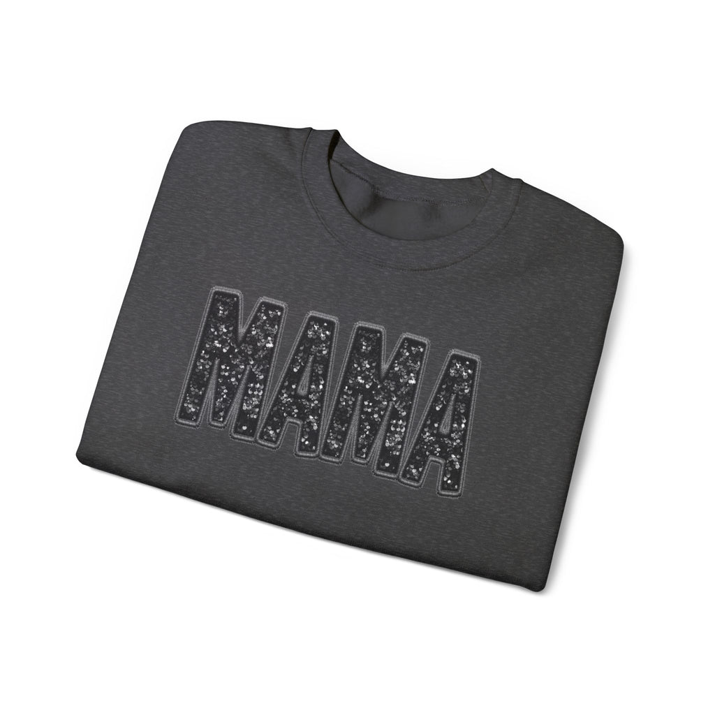 MAMA Glitter Block Letters Sweatshirt | Mama Shirt