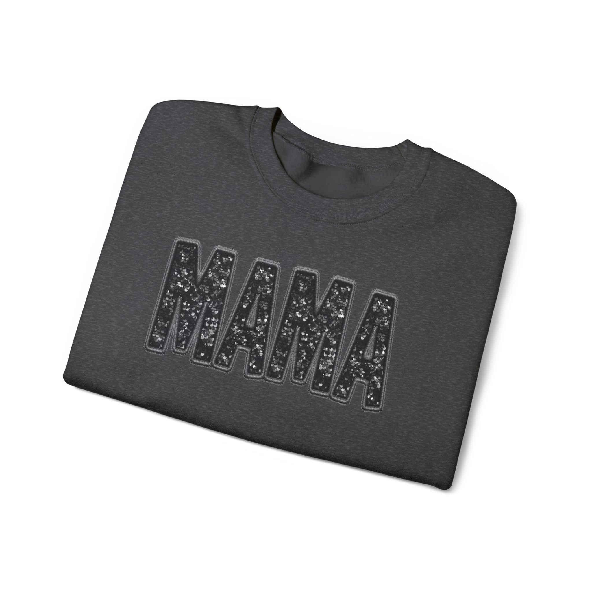 MAMA Glitter Block Letters Sweatshirt | Mama Shirt