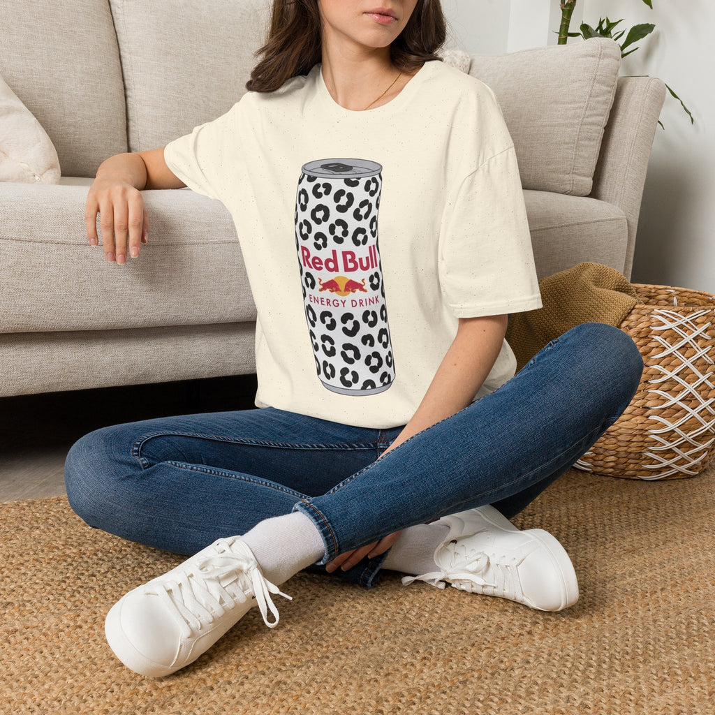 Red Bull Leopard Can T‑Shirt — Retro Energy Drink Graphic Tee