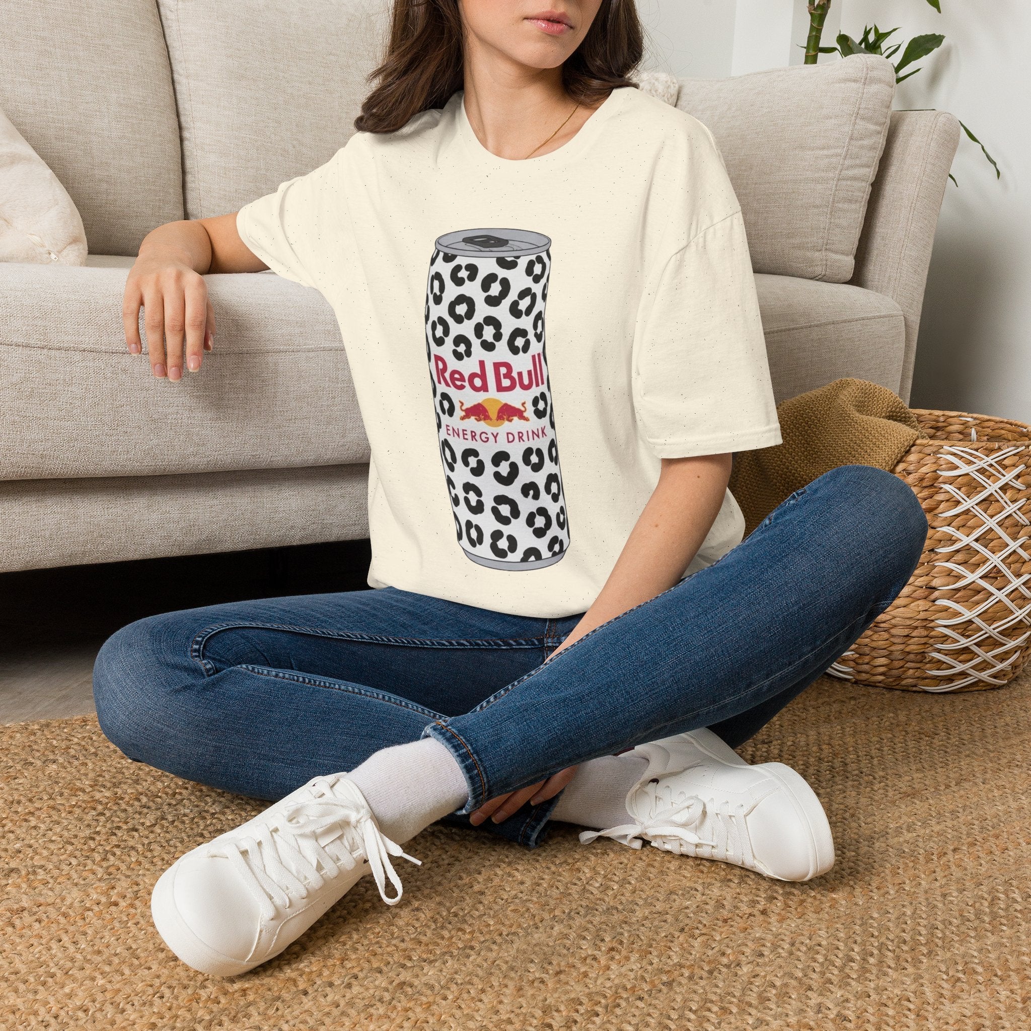 Red Bull Leopard Can T‑Shirt — Retro Energy Drink Graphic Tee