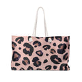 Pink Leopard Print Weekender Bag — Chic Animal Print Travel Tote