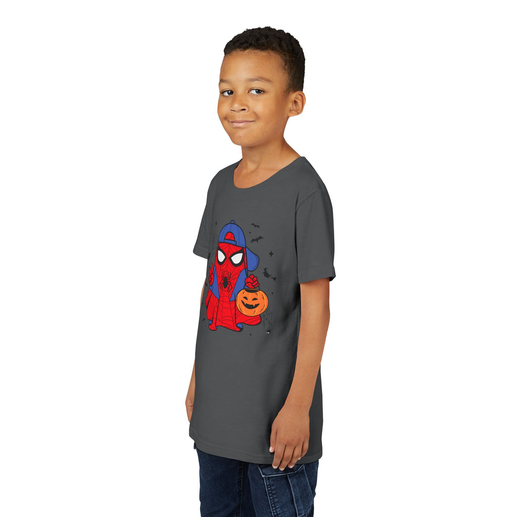 Kids Halloween Spider Superhero Tee – Cute Trick-or-Treat Pumpkin Design