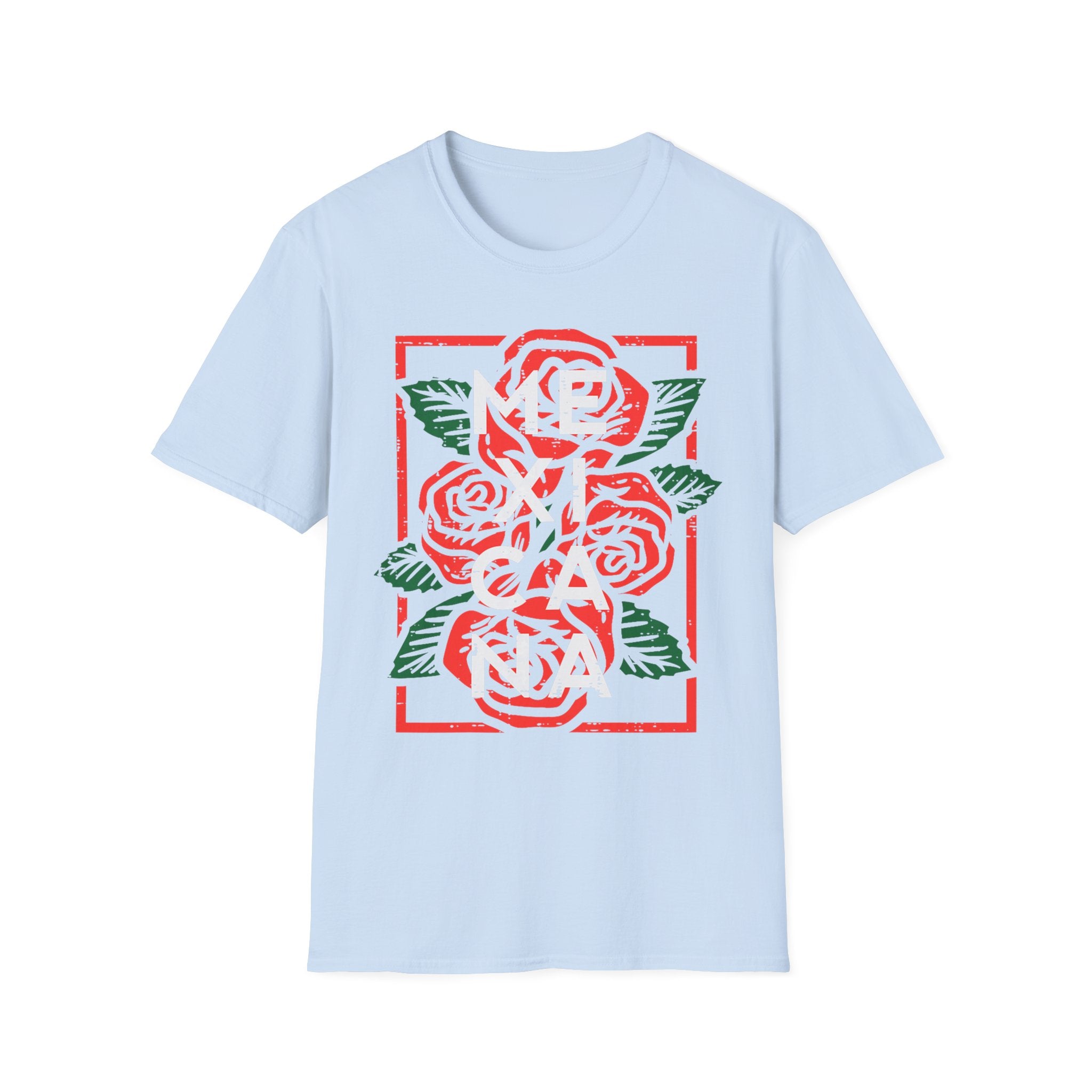 Mexicana Rose T-Shirt — Bold Floral Mexico Pride Tee