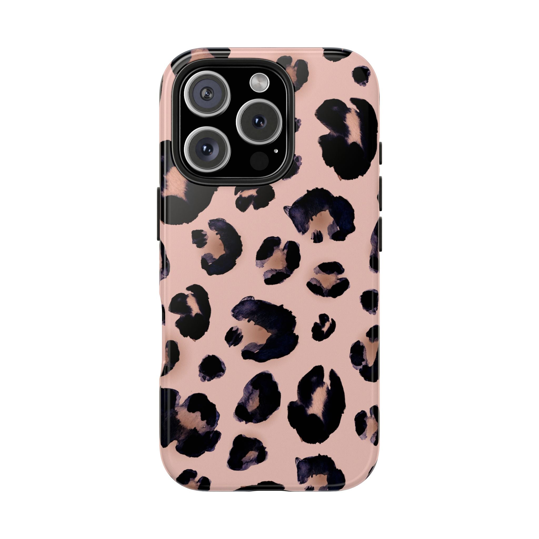 Leopard Print Tough Phone Case — Pink Animal Print Protective Cover
