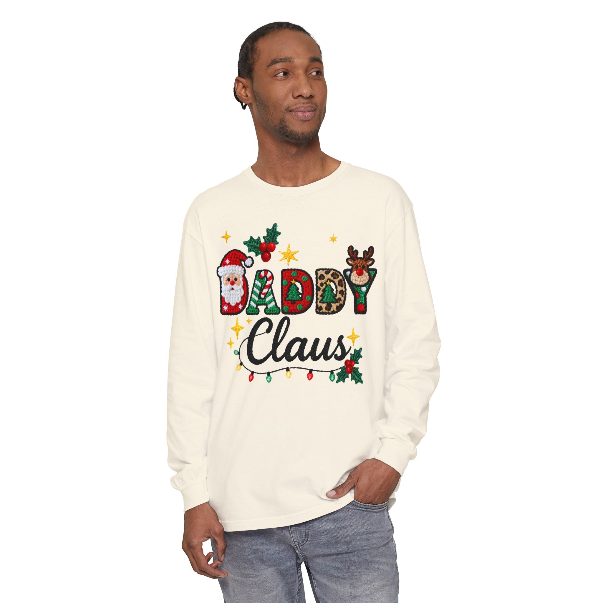 Daddy Claus Christmas Long Sleeve Tee