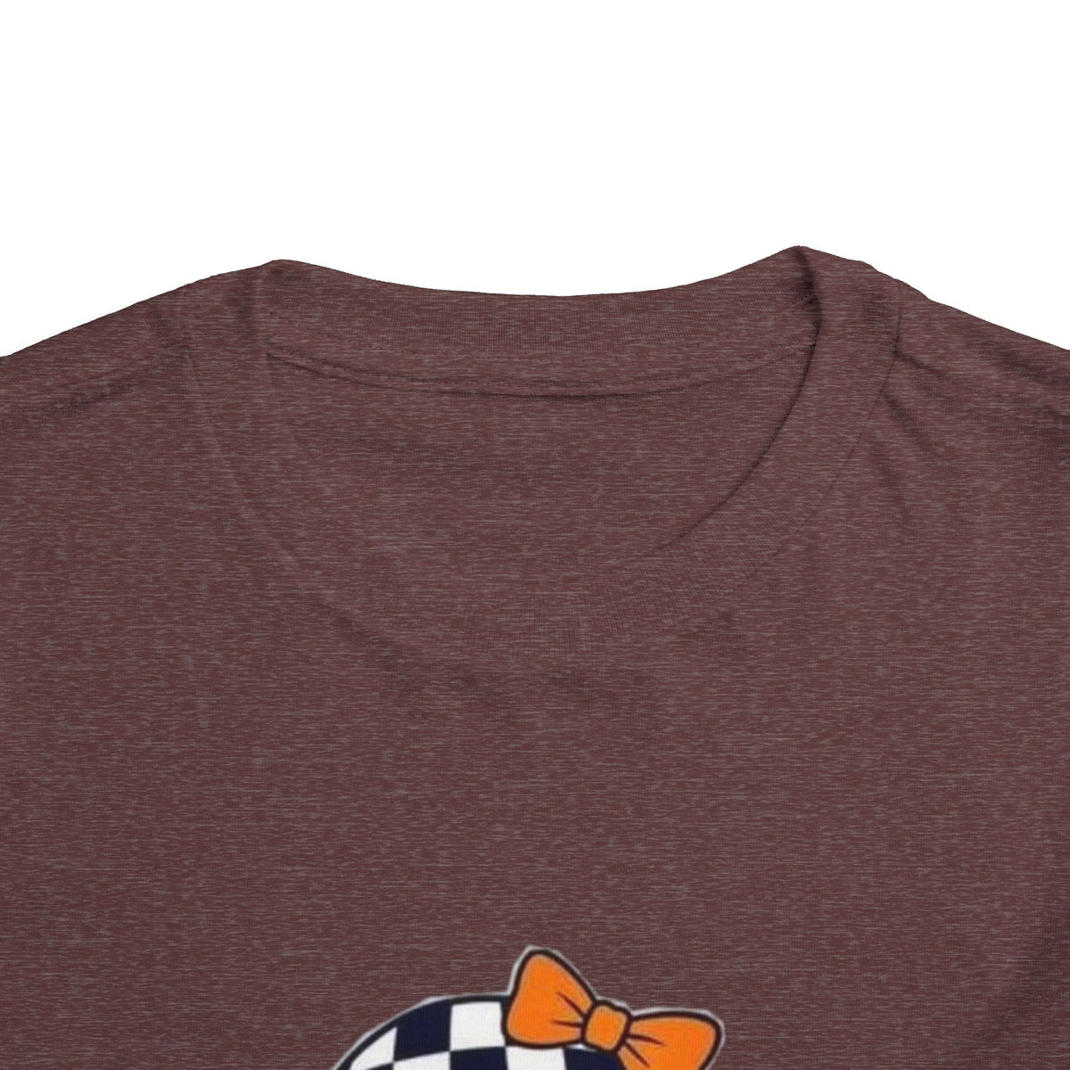 Checkerboard Ghost Toddler Tee — Cute Halloween Bubblegum Design