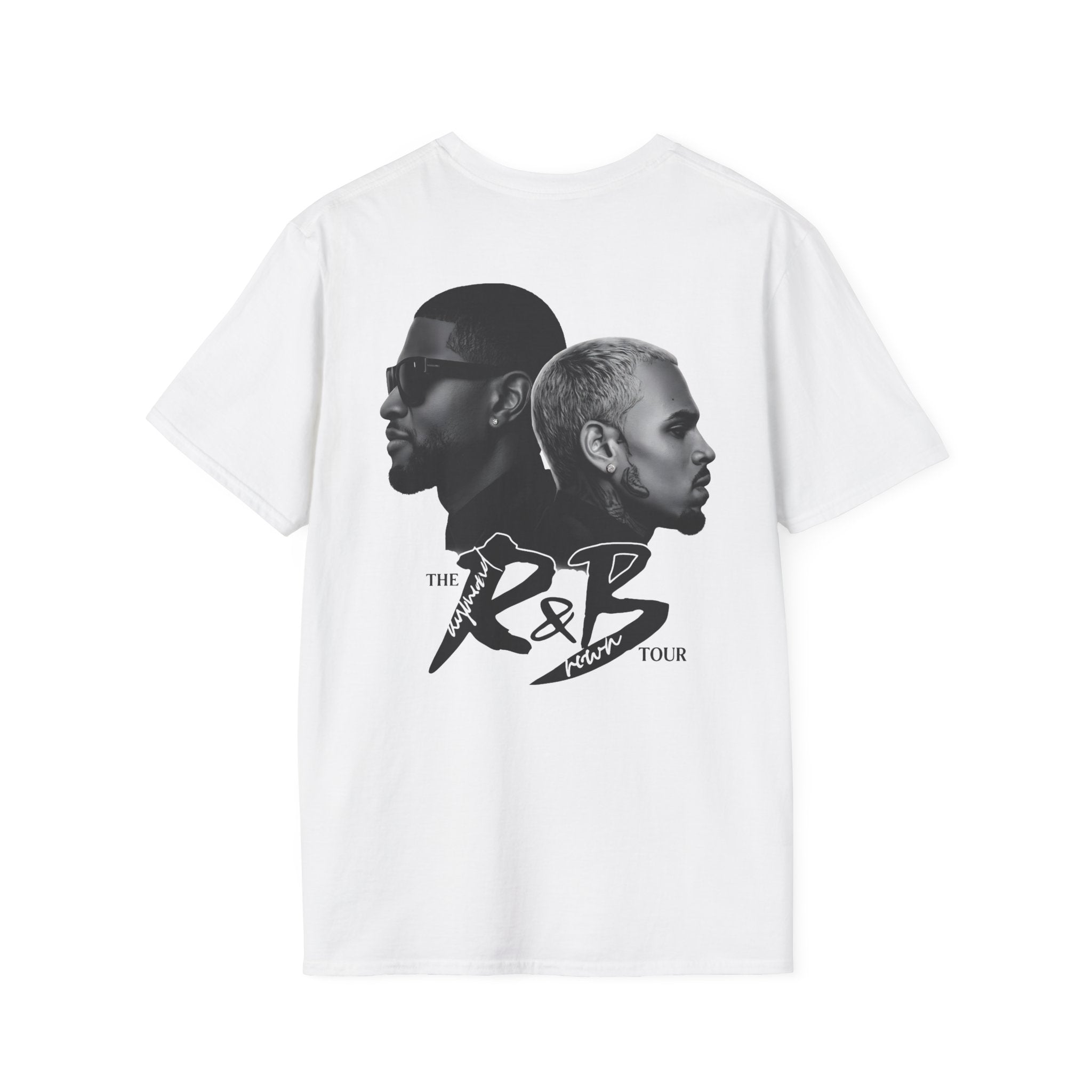 R&B Minimalist Logo T-Shirt — Retro Script Chest Print