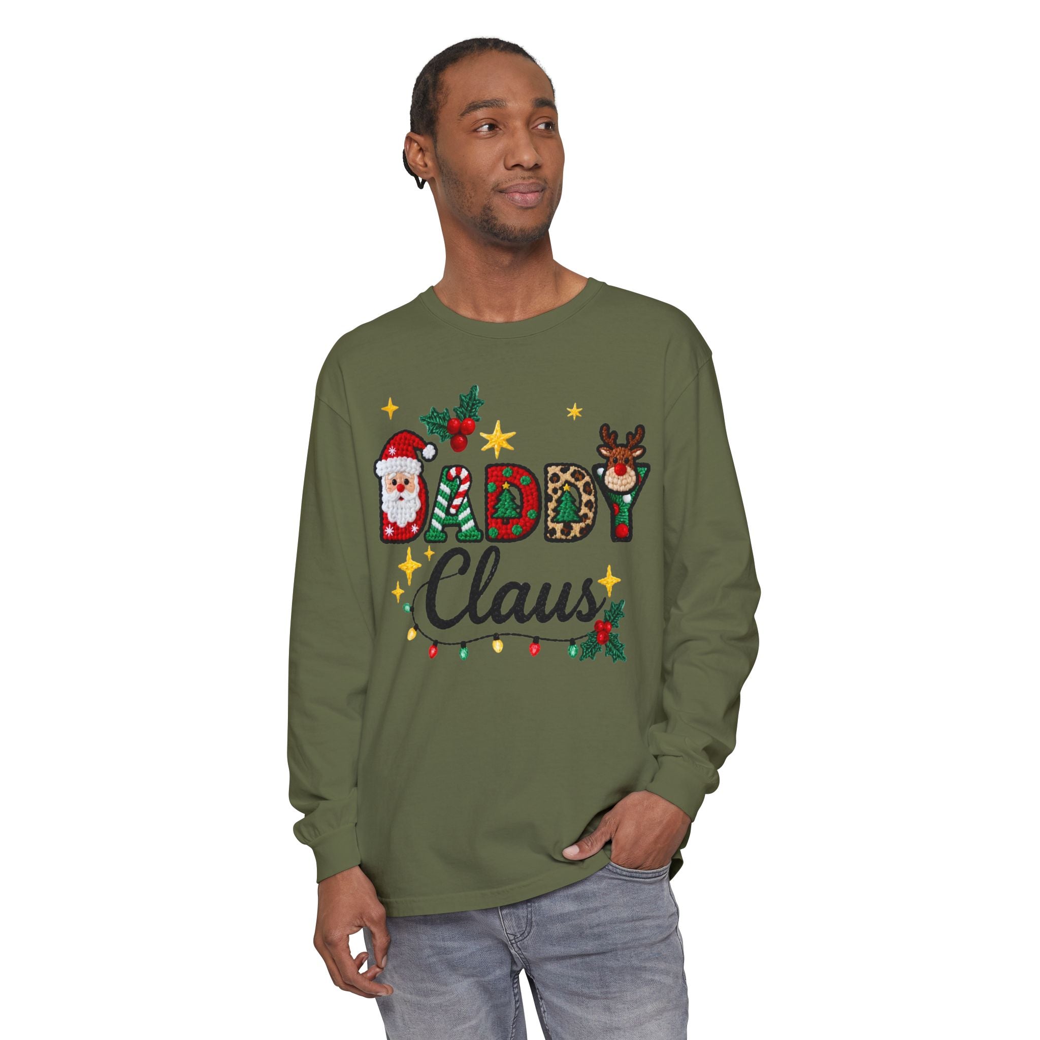 Daddy Claus Christmas Long Sleeve Tee