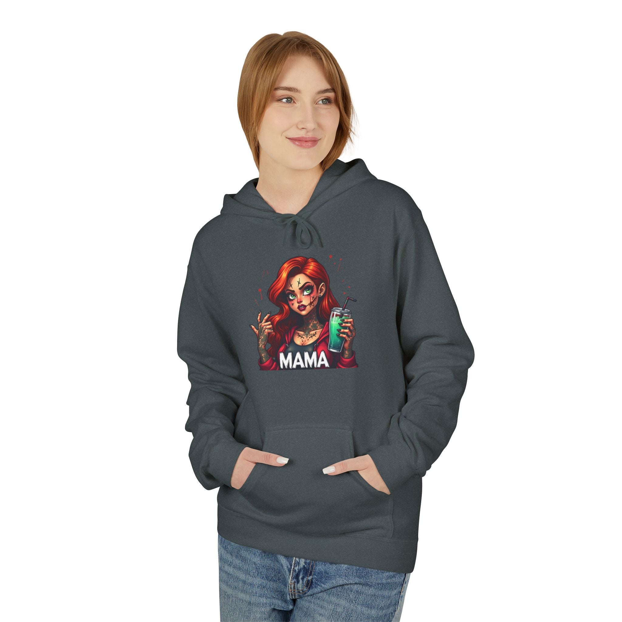 Mama Witch Hoodie — Spooky Retro Mom Graphic Pullover