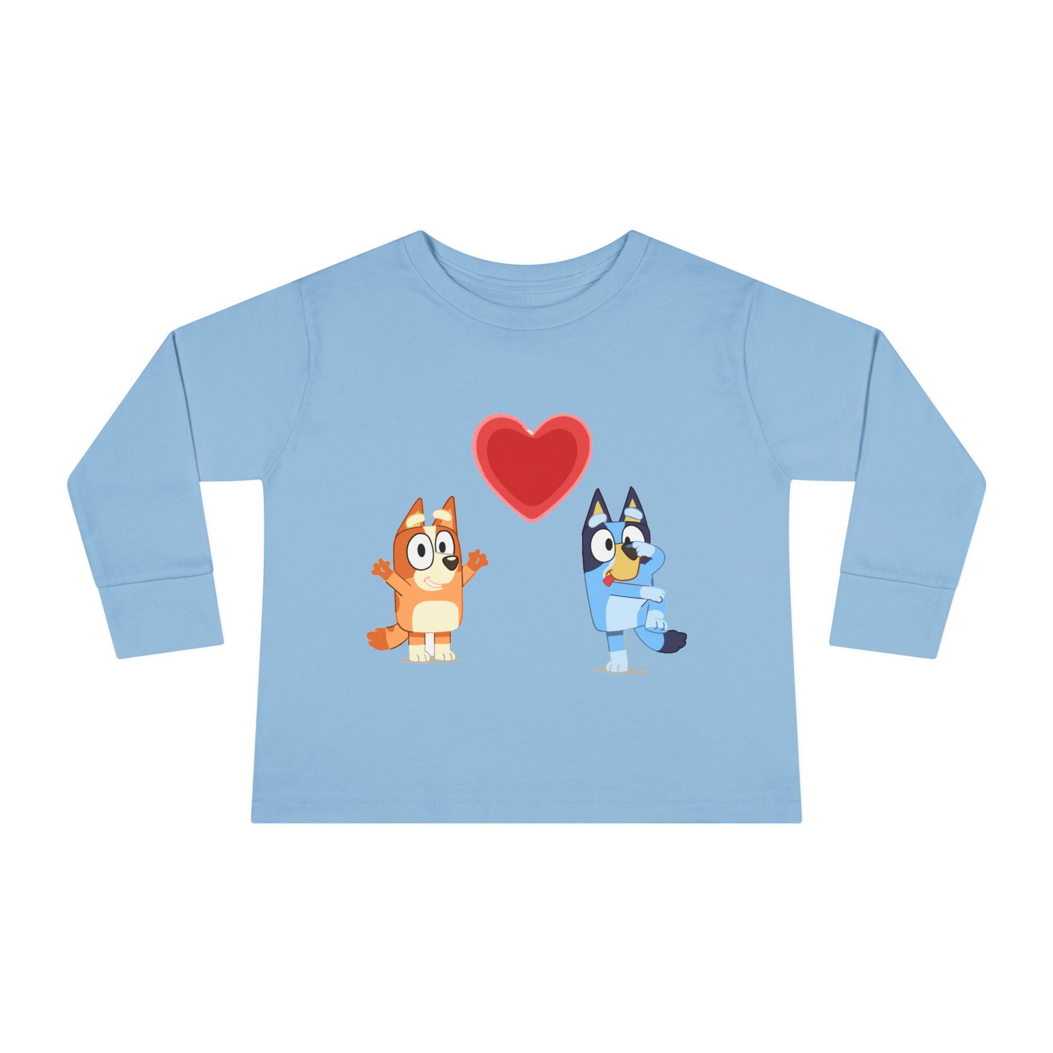 Bluey & Bingo Heart Toddler Long Sleeve Tee