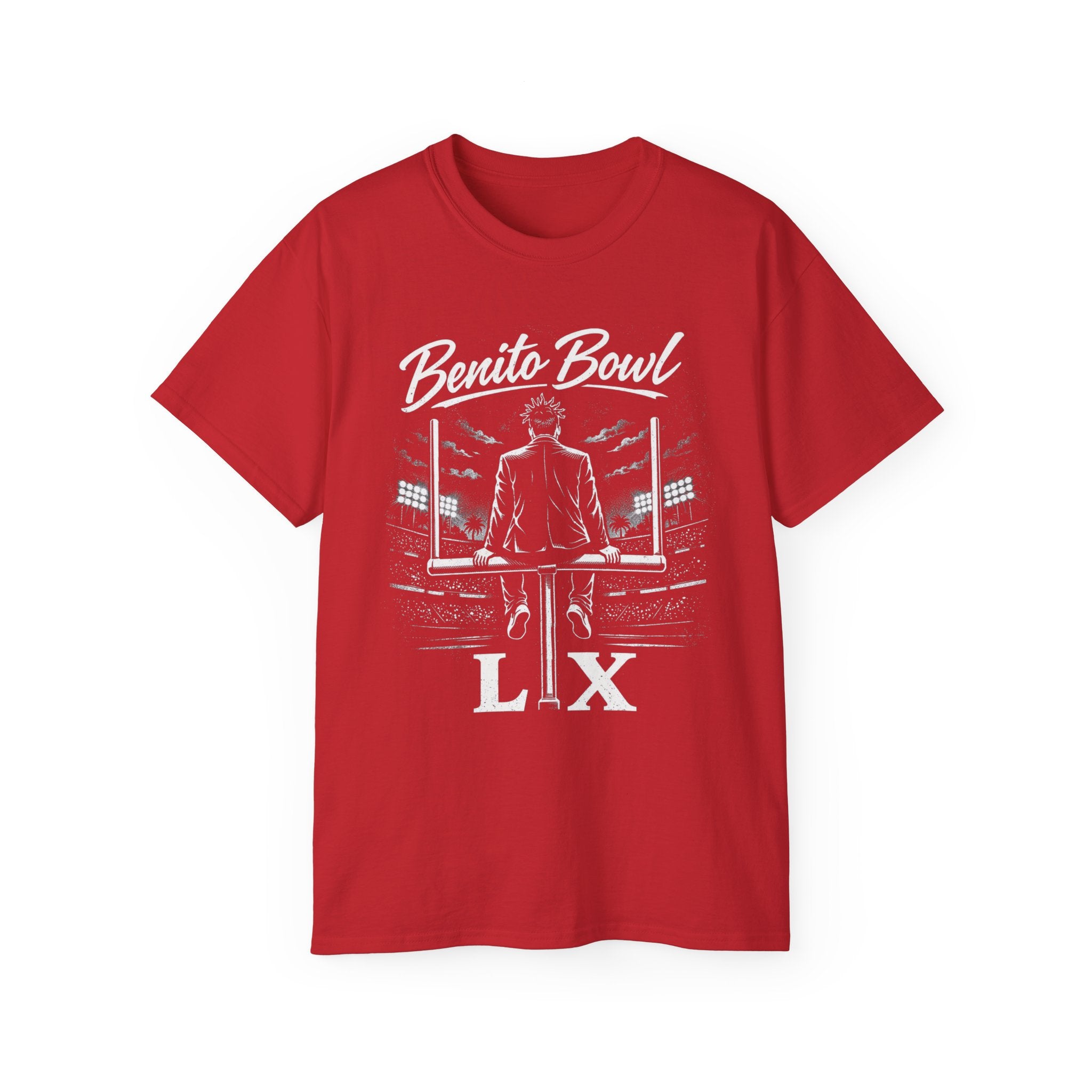 Benito Bowl LX Football T-Shirt — Vintage Stadium Coach Graphic Tee