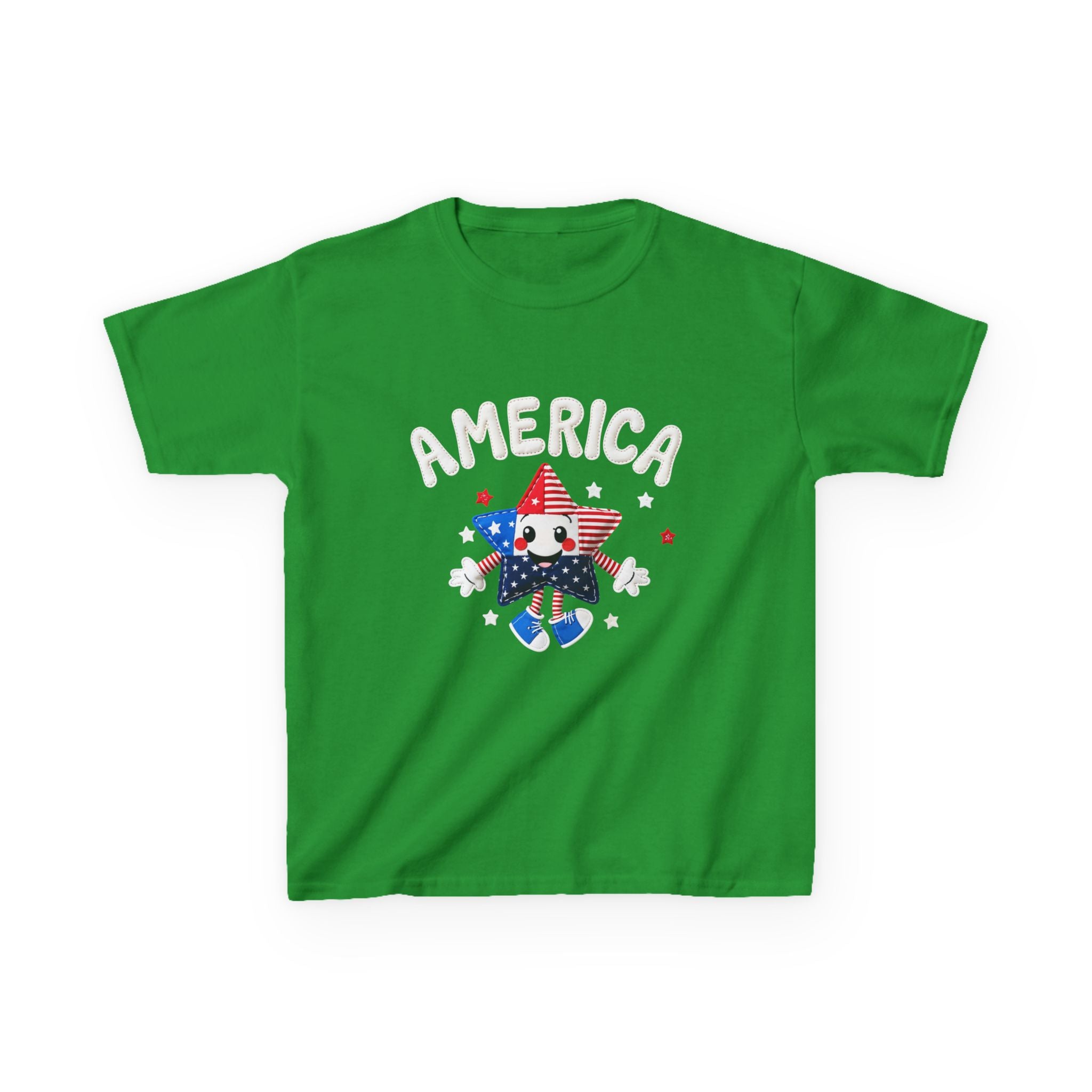 Kids Tee - Cute Patriotic Star 'America' Fourth of July Shirt