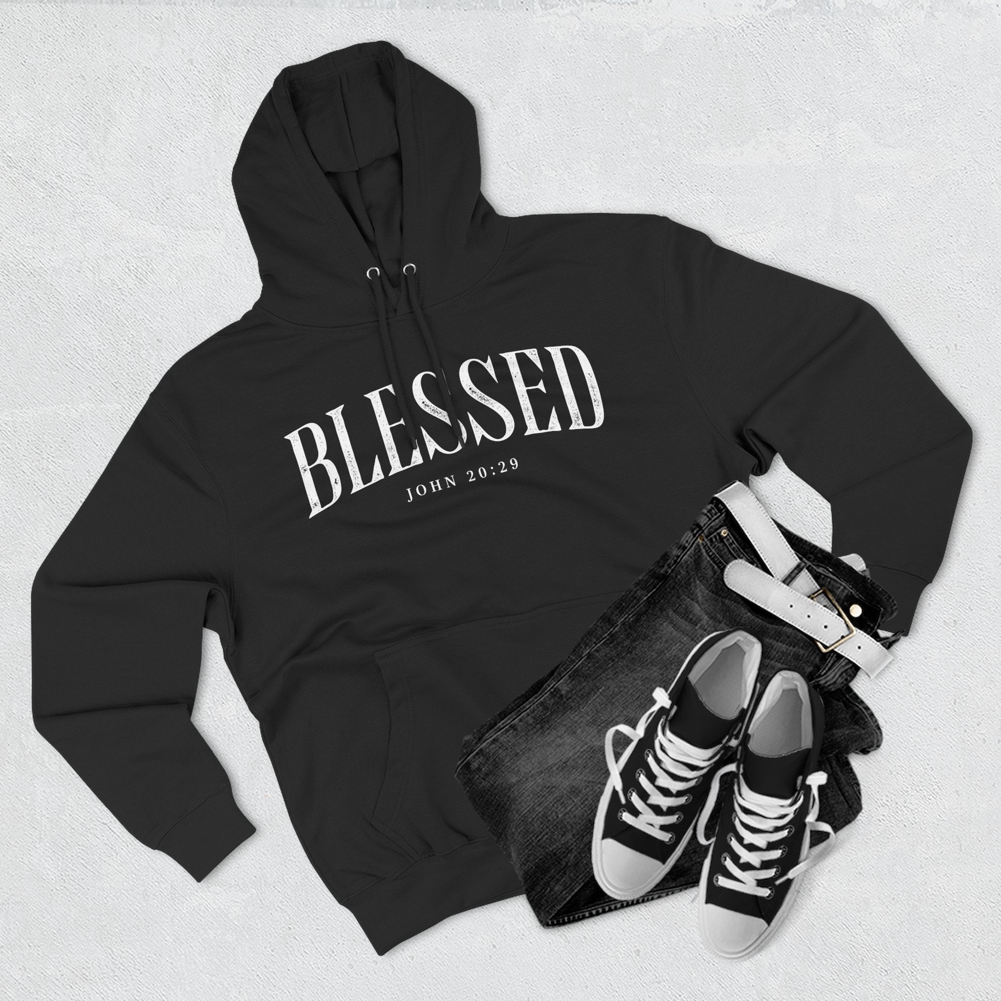 Blessed Fleece Hoodie — Cozy "BLESSED" Pullover for Faith & Everyday Comfort