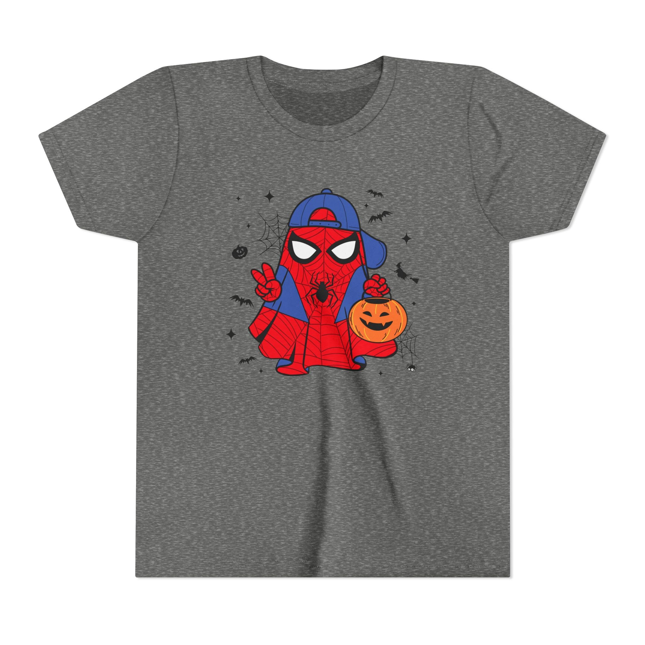 Kids Halloween Spider Superhero Tee – Cute Trick-or-Treat Pumpkin Design