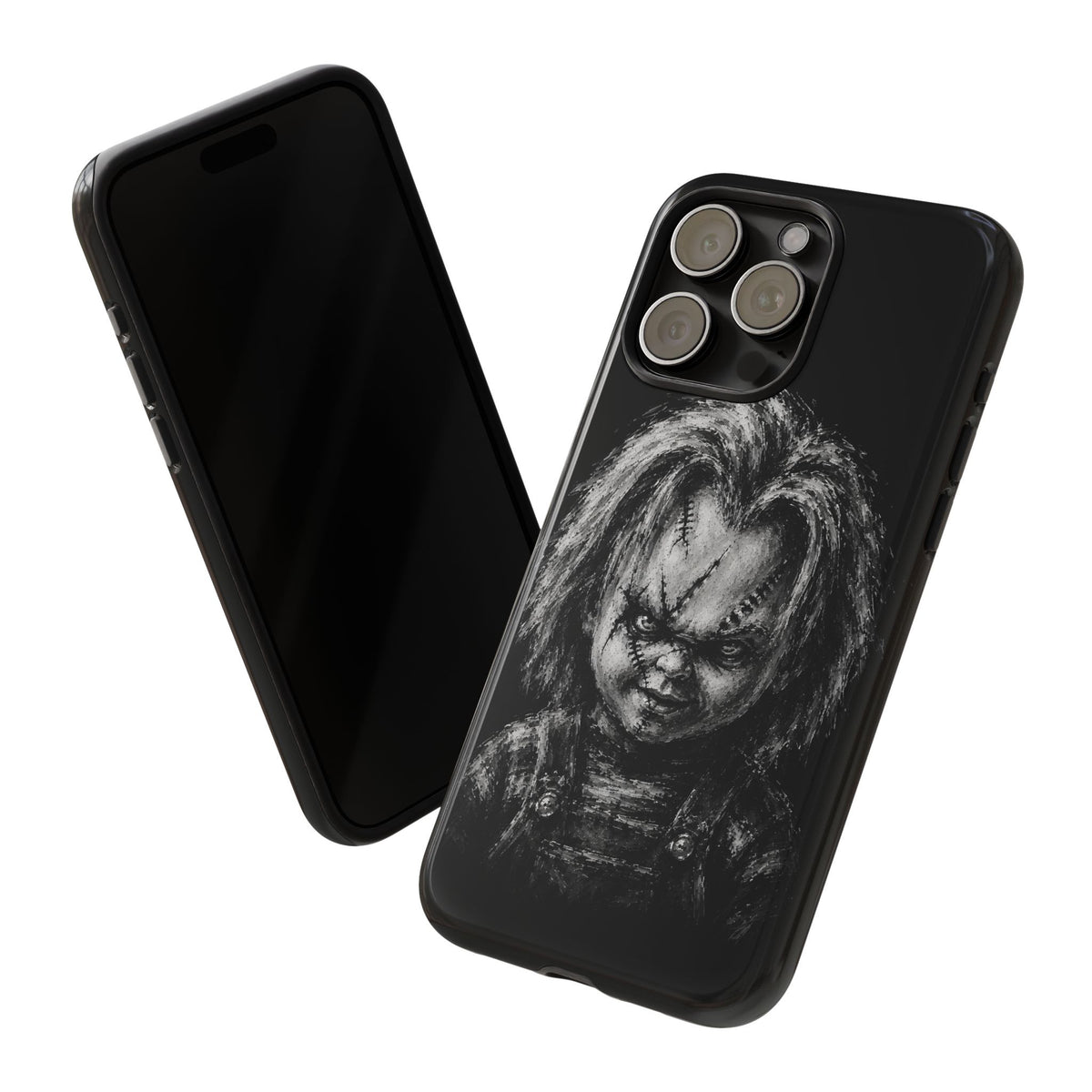 Horror Doll Phone Case - Chucky-Inspired Creepy Portrait Tough Case