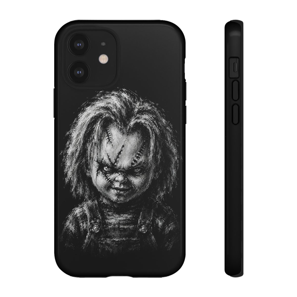 Horror Doll Phone Case - Chucky-Inspired Creepy Portrait Tough Case