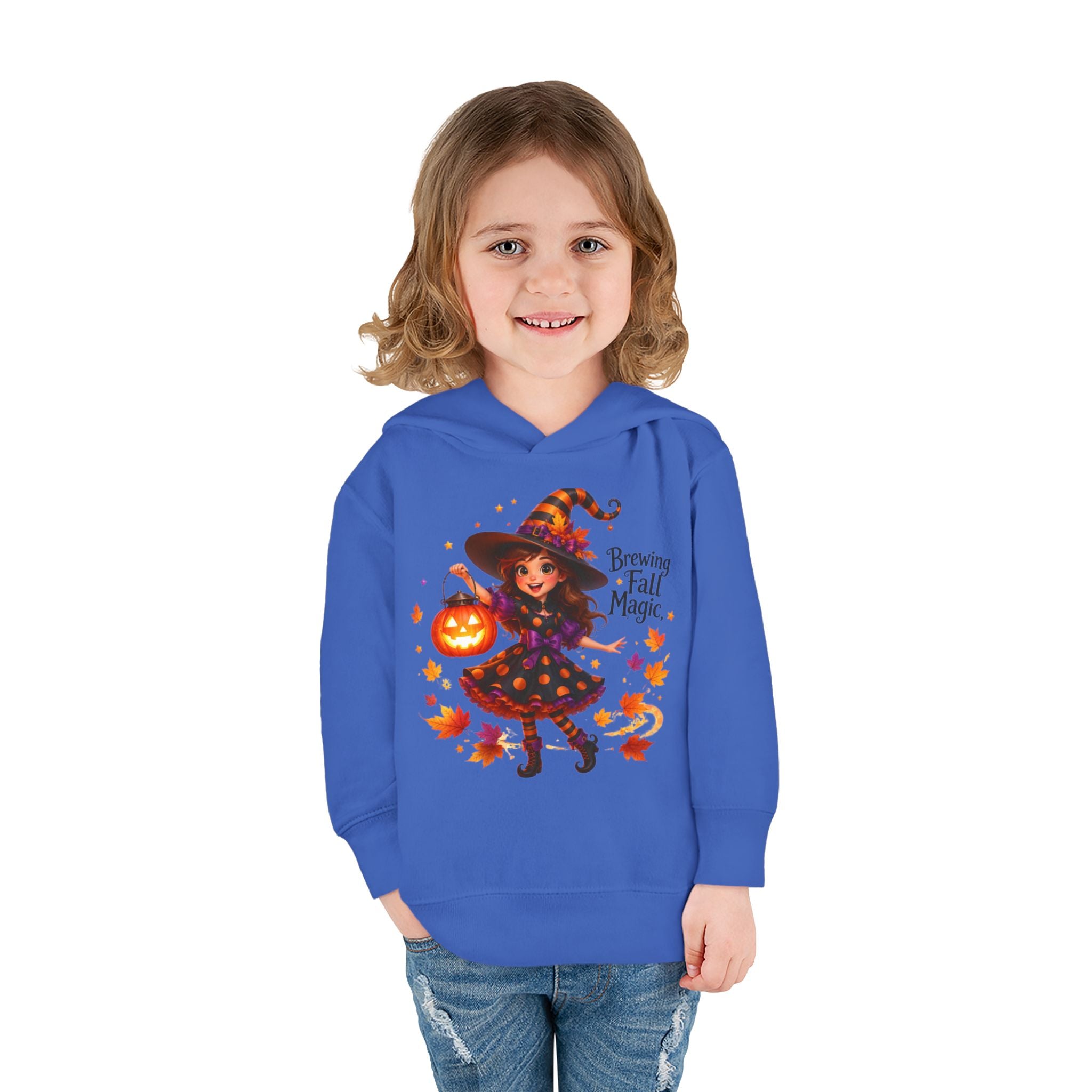 Toddler Hoodie — "Brewing Fall Magic" Halloween Witch Pullover