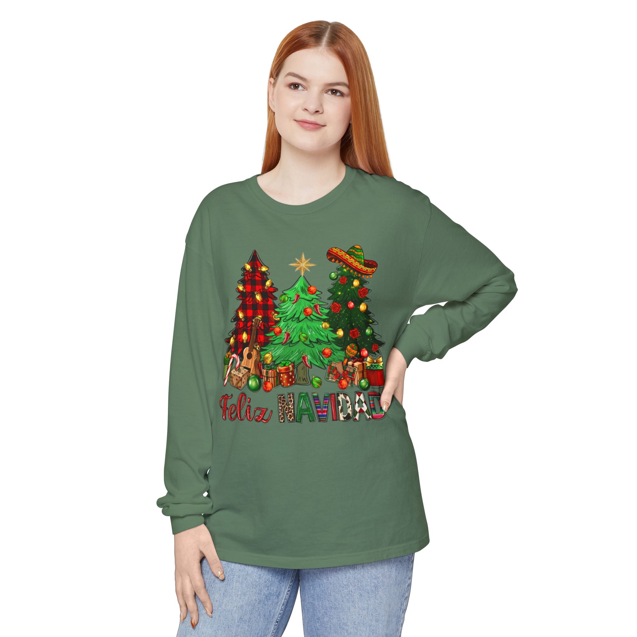 Feliz Navidad Christmas Long Sleeve Tee
