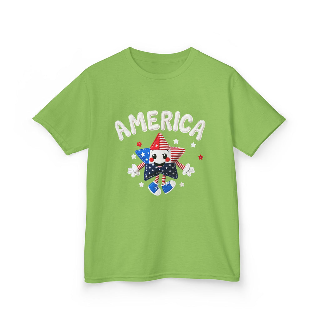 Kids Tee - Cute Patriotic Star 'America' Fourth of July Shirt